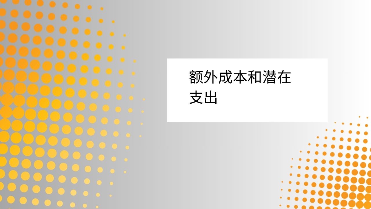额外成本和潜在支出